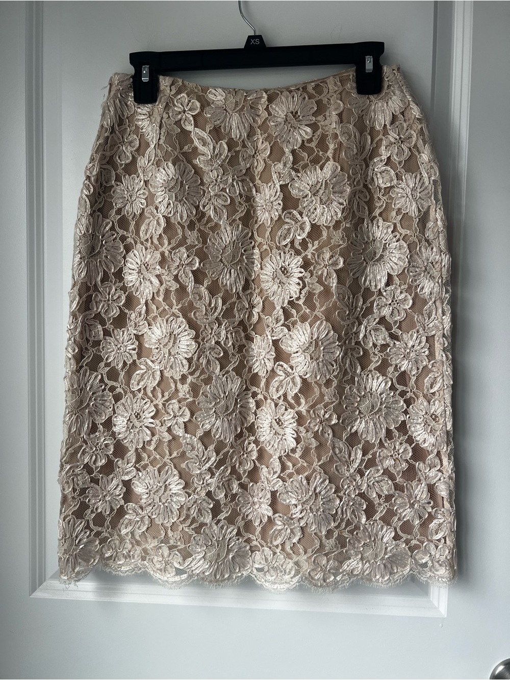 Michael Kors collection first line Blush Floral Lace A-Line Skirt made in Italy